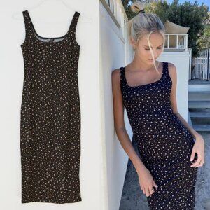 Billabong - Share More Joy Midi Dress Sleeveless JD53NBSH | Small | Black Floral